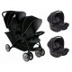 Poussette double évolutive Graco Stadium Duo black grey + 2 coques SnugEssentials I-size Midnight Black