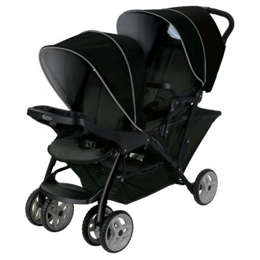 Poussette double évolutive Graco Stadium Duo black grey + 2 coques SnugEssentials I-size Midnight Black