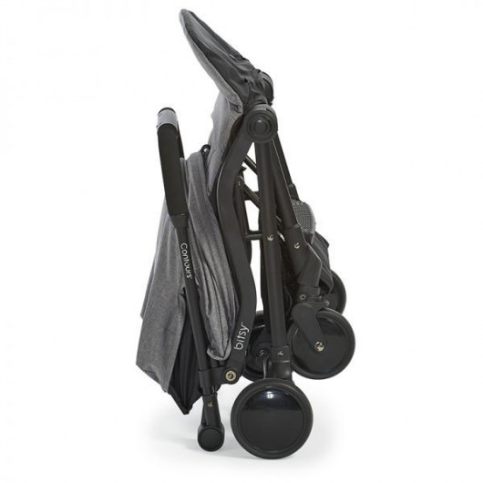 Poussette combinée Contours Bitsy Grise  - Coque Cybex Aton 5 Deep Black