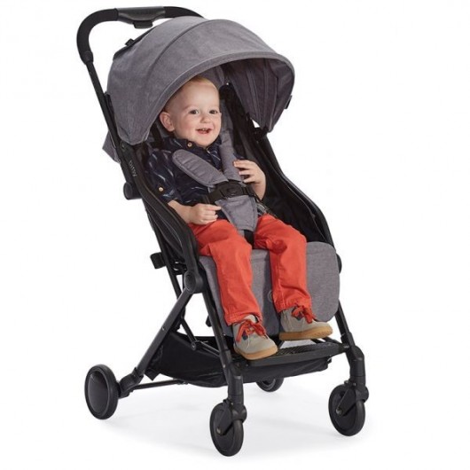 Poussette combinée Contours Bitsy Grise  - Coque Cybex Aton 5 Deep Black