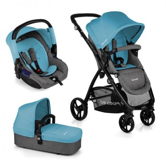 poussette 3 en 1 bleu