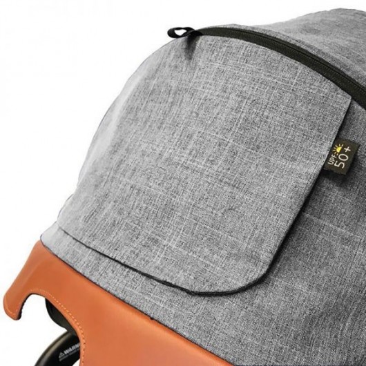 Poussette double évolutive Contours Curve Grise - Coque Cybex Aton 5 Deep Black