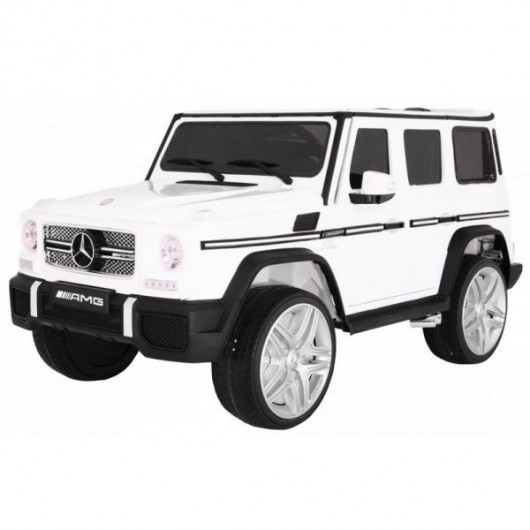 Voiture Electrique 12v Mercedes G65 Blanche Metallisee Pack Luxe Cabriole Pro Cabriole Bebe