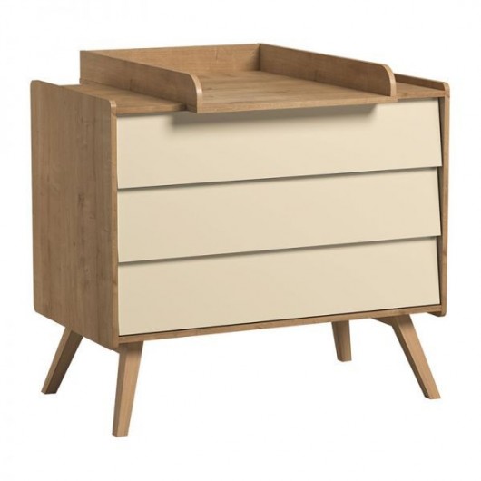 Chambre complète Vox Vintage Oak/Yellow lit bébé