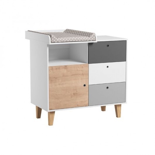 Chambre complète Vox Baby Concept White / White / Graphite / Grey / Oak