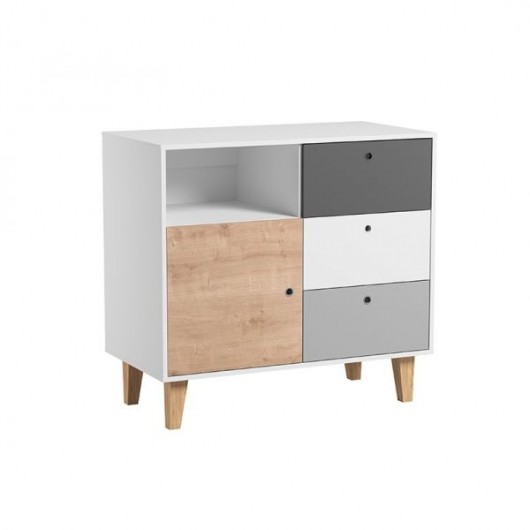 Chambre complète Vox Baby Concept White / White / Graphite / Grey / Oak