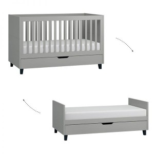 Lit évolutif Vox Baby Simple Grey 70 x 140