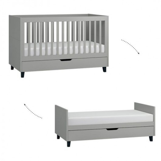 Lit évolutif Vox Baby Simple Grey 70 x 140