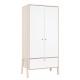 Armoire 2 portes + tiroir Spot Baby blanc/acacia Vox Baby