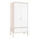 Armoire 2 portes + tiroir Spot Baby blanc/acacia Vox Baby