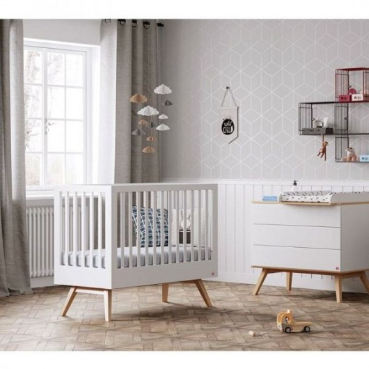 Lit bébé évolutif 70x140 cm Nature Vox Baby Blanc