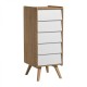 Chiffonnier 5 tiroirs Vox Baby Vintage Oak/White