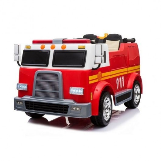 Camion Electrique 2 Places 12v Pompier Rouge Pack Luxe Cabriole Pro Cabriole Bebe