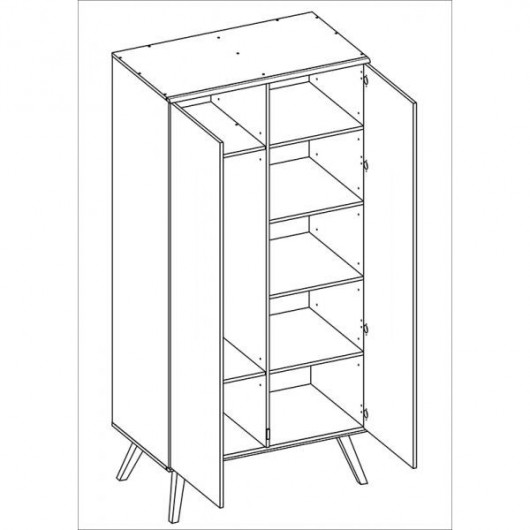 Armoire Nature Vox Baby Gris foncé