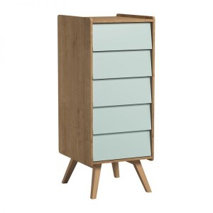 Chiffonnier 5 tiroirs Vox Baby Vintage Oak/Green