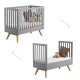 Lit évolutif Vox Baby Nautis Grey/Oak 70 x 140