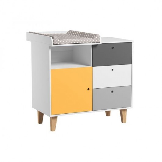 Chambre complète Vox Baby Concept White / White / Graphite / Grey / Saffrons