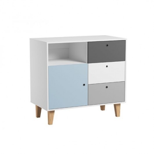 Chambre complète Vox Baby Concept White / White / Graphite / Grey / Sky Blue