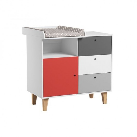 Chambre complète Vox Baby Concept White / White / Graphite / Grey / Red