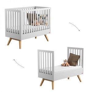 Lit évolutif Vox Baby Nautis White/Oak 70 x 140