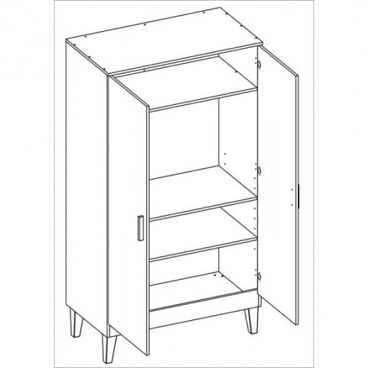 Armoire Lounge Vox Baby Gris clair