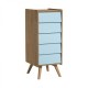 Chiffonnier 5 tiroirs Vox Baby Vintage Oak/Blue