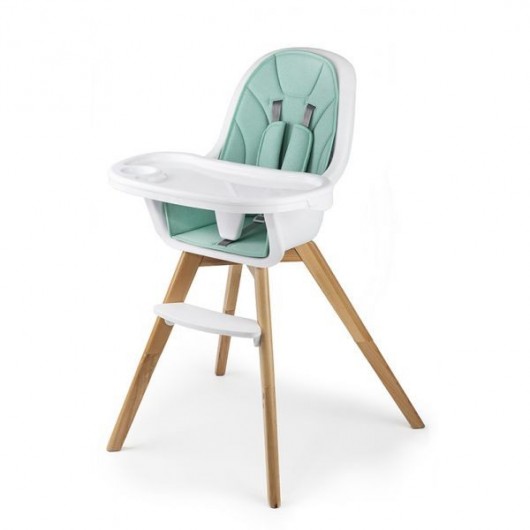 Chaise haute bébé Kinderkraft pas cher : Chaise haute 2 en 1 Kinderkraft  Tixi turquoise