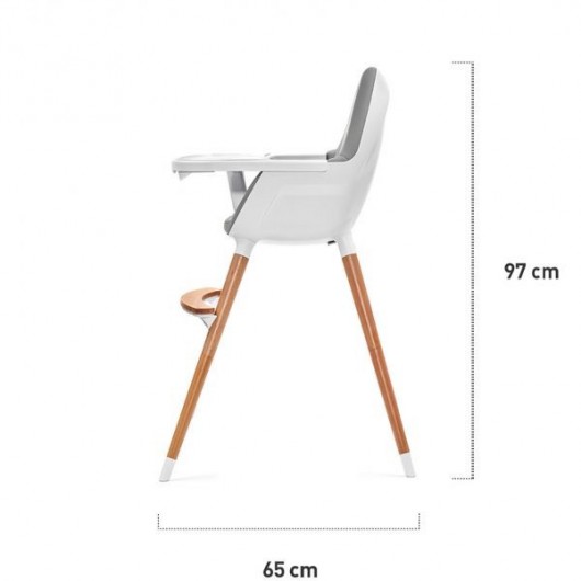 Chaise haute évolutive Kinderkraft Fini Grey