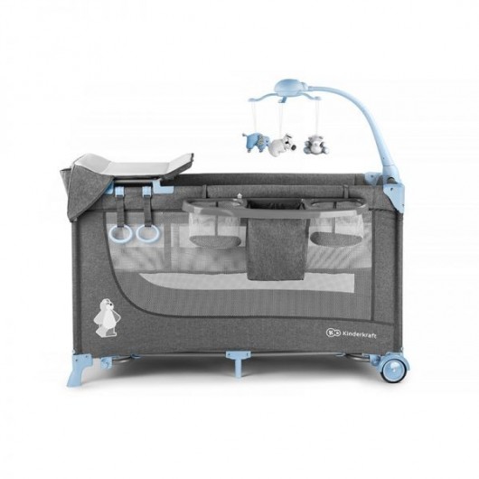 Lit Pliant Kinderkraft Joy Blue avec accessoires
