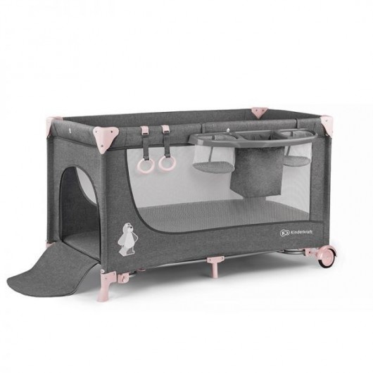 Lit Pliant Kinderkraft Joy New Pink avec accessoires