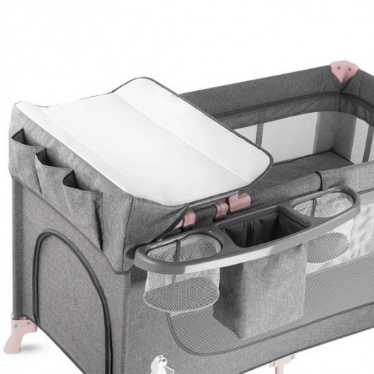 Lit Pliant Kinderkraft Joy New Pink avec accessoires