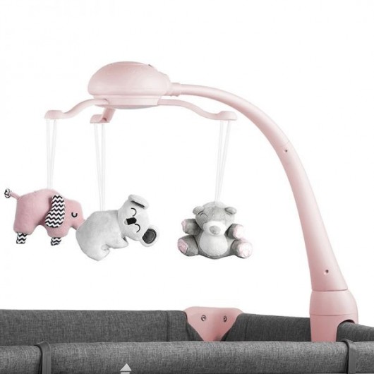 Lit Pliant Kinderkraft Joy New Pink avec accessoires