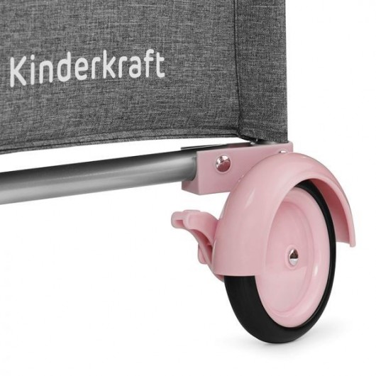 Lit Pliant Kinderkraft Joy New Pink avec accessoires
