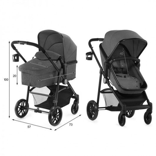 Poussette 3 en 1 Kinderkraft Juli grey