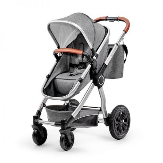 Poussette 3 en 1 Kinderkraft pas cher : Poussette 3 en 1 Kinderkraft Veo  grey