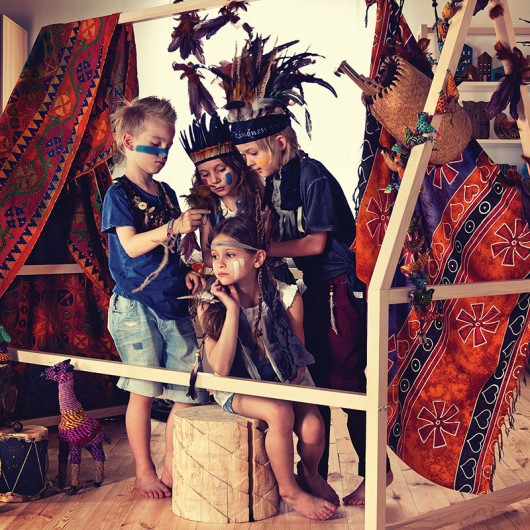 Lit junior Tipi Vox Spot Acacia avec tiroir et sommier - 90x200 cm