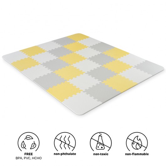 Tapis en mousse 1er age Kinderkraft Luno yellow