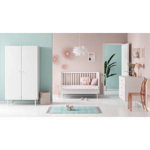 Chambre complète Vox Baby Cute White avec lit évolutif