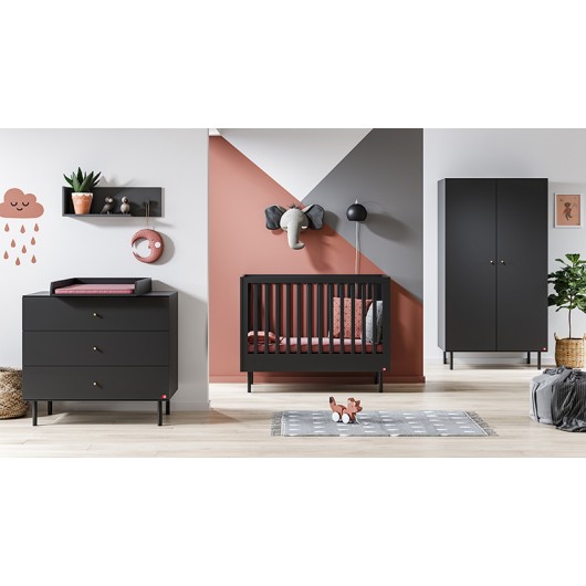 Chambre complète Vox Baby Cute Black avec lit bébé
