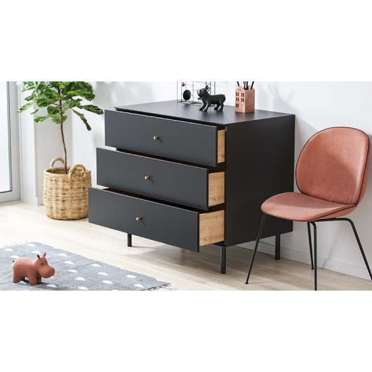 Chambre complète Vox Baby Cute Black avec lit évolutif