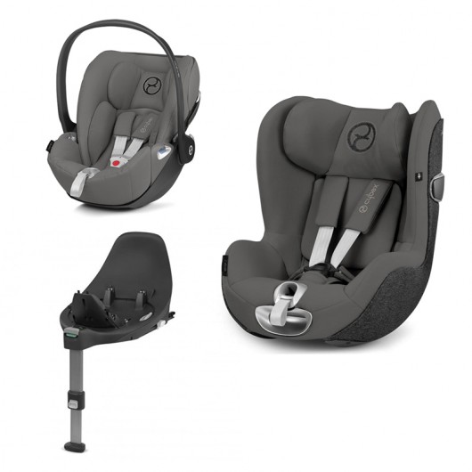 Pack Cybex : siège auto Cloud Z i-size + siège auto Sirona Z i-Size Soho  Grey + Base Z - Cybex - Cabriole bébé