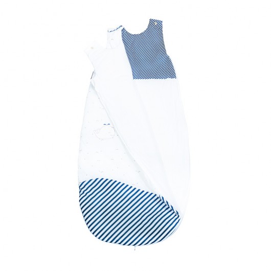 Gigoteuse ouatinée Sauthon Blue Baleine 6/24 mois