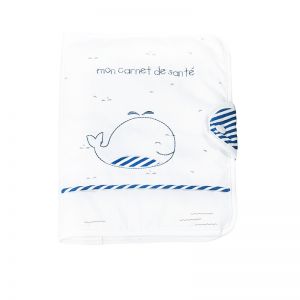 Protège carnet de santé Sauthon Blue Baleine