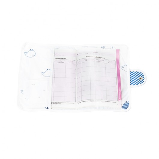 Protège carnet de santé Sauthon Blue Baleine