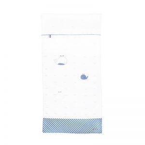 Edredon Sauthon Blue Baleine - 120 x 60 cm