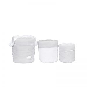 Lot de 3 panières gigognes Sauthon Lily Grey