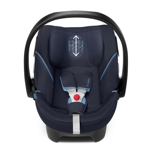 Poussette double évolutive Contours Curve Grise - 2 Coques Cybex Aton 5 Deep Black