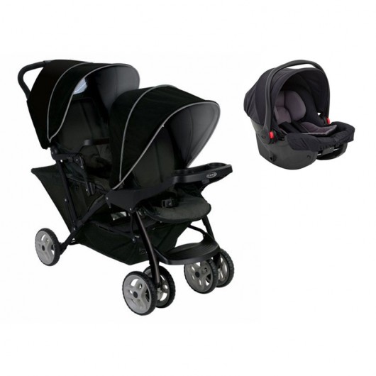 Poussette duo Essential avec siège-auto i-Size noir/gris