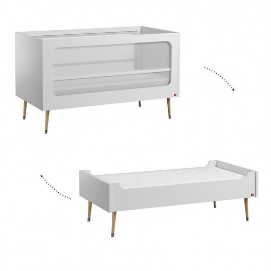 Chambre complète Vox Baby Bosque White avec lit évolutif 70 x 140 cm
