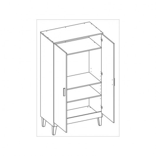 Chambre complète Vox Baby Lounge Gris Clair avec lit évolutif 70 x 140 cm